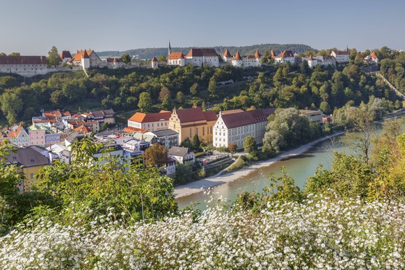 Town and Burghausen Castle in Burghausen, Germany, Europe PUBLICATIONxINxGERxSUIxAUTxONLY Copyright: MarkusxLange 1160-3986