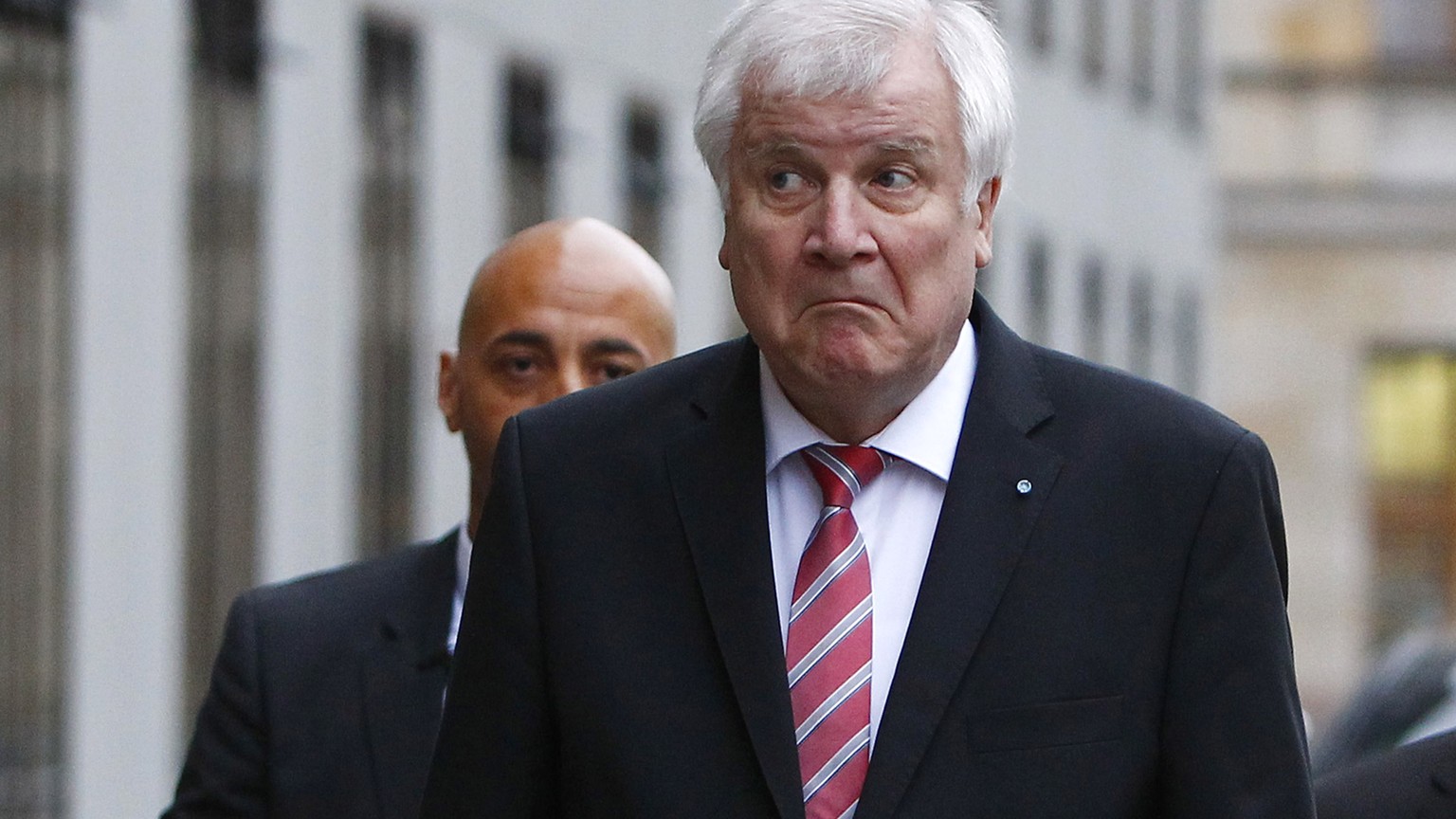 BERLIN, GERMANY - NOVEMBER 10: Horst Seehofer, chairman of the Christian Social Union (CSU) arrives for another day of coalition negotiations on November 10, 2017 in Berlin, Germany. The German Christ ...