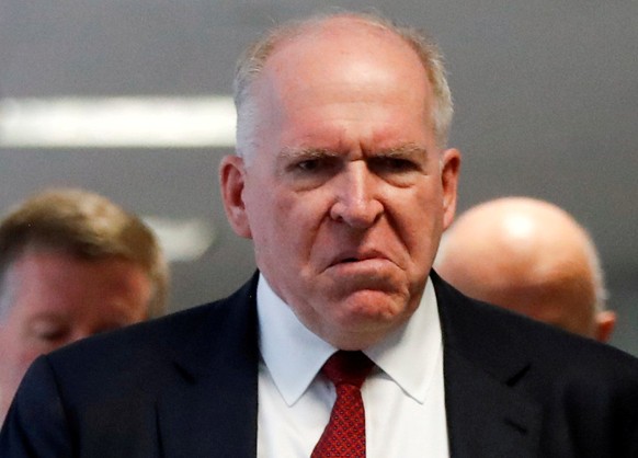 FILE PHOTO: Former CIA Director John Brennan arrives for a Senate Intelligence Committee hearing evaluating the intelligence community assessment on &quot;Russian Activities and Intentions in Recent U ...