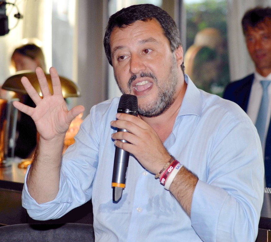 Matteo Salvini with Vittorio Feltri (Maurizio Maule/Fotogramma, Milan - 2019-06-27) p.s. la foto e utilizzabile nel rispetto del contesto in cui e stata scattata, e senza intento diffamatorio del deco ...