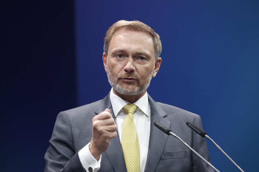 BERLIN, GERMANY - JUNE 21: German Federal Minister of Finance Christian Lindner speaks during the Industry Day held by the Federation of German Industries (BDI) in Berlin, Germany on June 21, 2022. Ab ...