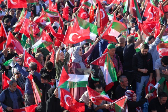 October 28, 2023: Turkey, Istanbul - October 28, 2023: The Great Palestine Rally was held at Ataturk Airport, organized by the AK Party and with the participation of President Recep Tayyip ErdoÄÅan, t ...