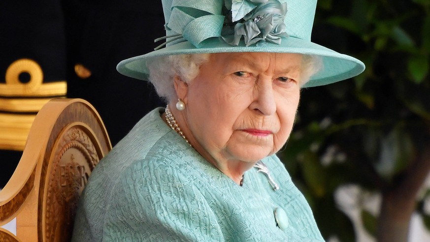 . 13/06/2020. Windsor, United Kingdom. Queen Elizabeth II attends a ceremony to mark her official birthday at Windsor Castle,United Kingdom, instead of the annual Trooping The Colour which was cancell ...