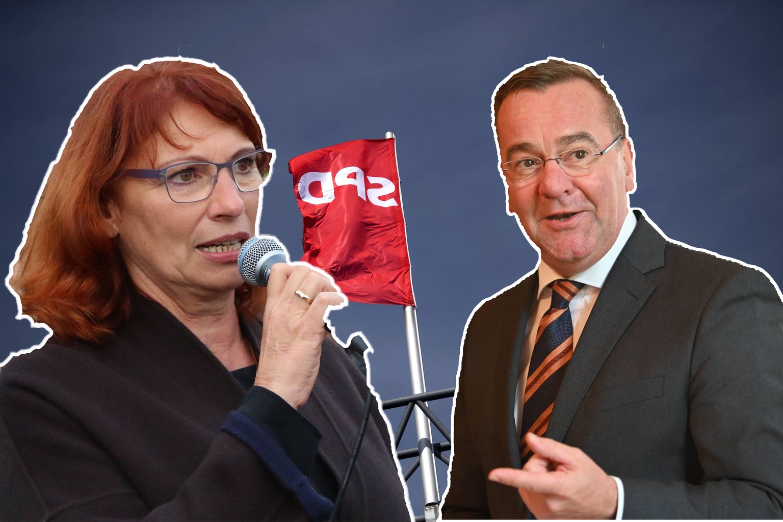 SPD DEU, Deutschland, Germany, Berlin, 24.06.2019 Rote Fahne der SPD im Wind auf dem Dach nach der Pressekonferenz der SPD zur Nahles-Nachfolge fuer den Parteivorsitz im Willy-Brandt-Haus in Berlin, D ...