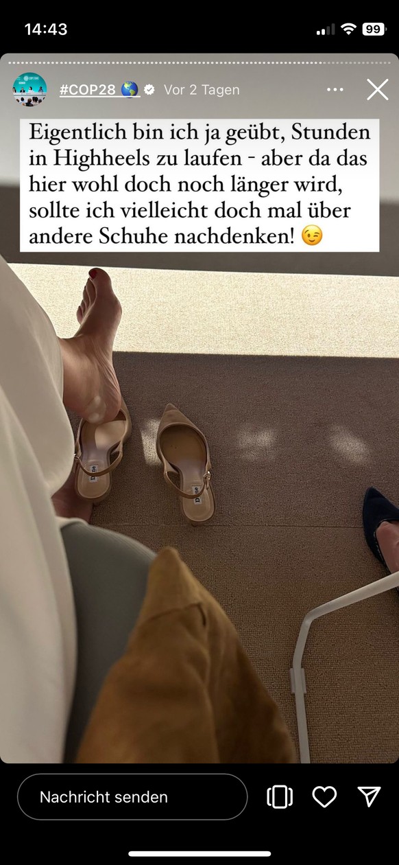 Baerbock postet ihre Füße auf Instagram
