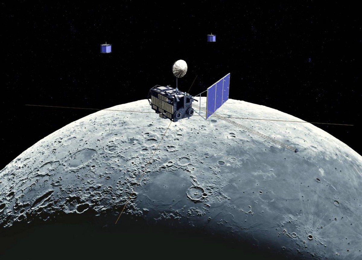 Bildnummer: 51817059 Datum: 19.04.2007 Copyright: imago/UPI Photo
Selene (Selenological and Engineering Explorer) - Virtuelles Modell einer japanischen Mondsonde der Japan Aerospace Exploration Agenc ...
