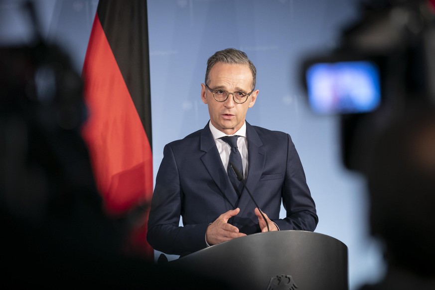 Bundesaussenminister Heiko Maas, SPD, trifft den Aussenminister der Republik Nordmazedonien, Nikola Dimitrov, in Berlin. 12.09.2019 Berlin Deutschland *** Federal Foreign Minister Heiko Maas, SPD, mee ...