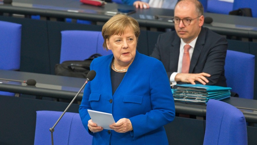 Berlin GER, Berlin, 13.05.20, Befragung der Bundesregierung Dr Angela Merkel - BK - CDU, Befragung der Bundesregierung im Deutschen Bundestag, 13.05.2020, *** Berlin GER, Berlin, 13 05 20, Federal Gov ...