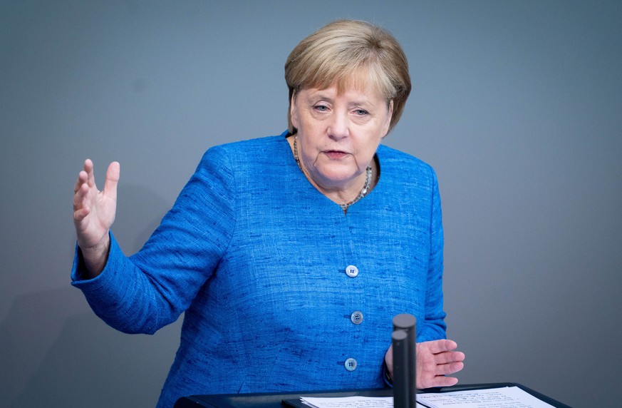 Bundeskanzlerin Angela Merkel bei der Generaldebatte zum Haushalt.