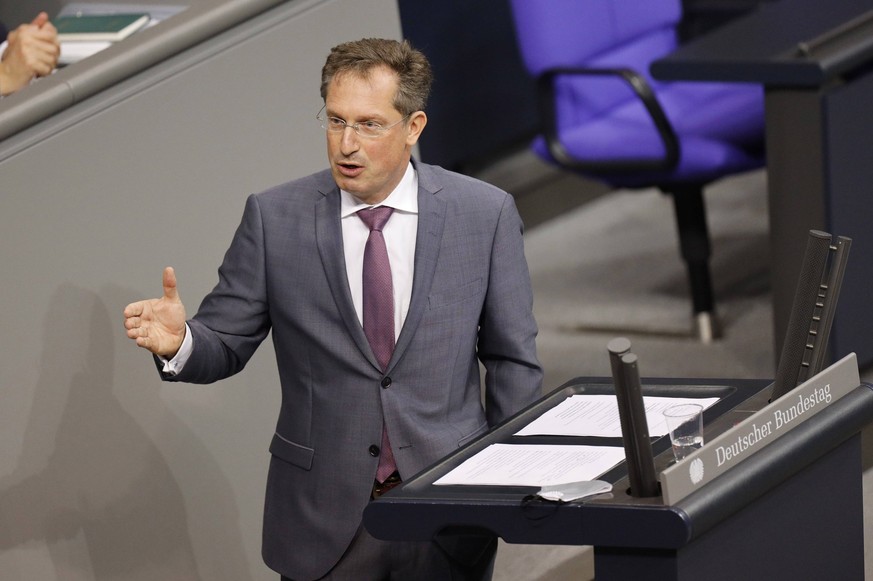 Stephan Thomae in der 201. Sitzung des Deutschen Bundestages im Reichstagsgebäude. Berlin, 16.12.2020 *** Stephan Thomae at the 201 session of the German Bundestag in the Reichstag building Berlin, 16 ...