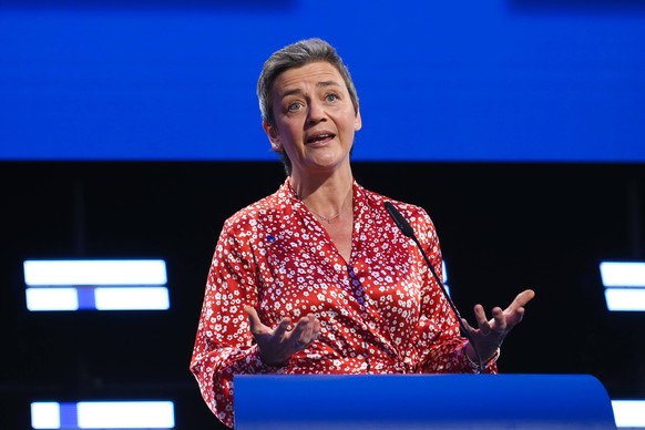 (190527) -- BRUSSELS, May 27, 2019 -- Margrethe Vestager, European commissioner for competition and the Alliance of Liberals and Democrats for Europe group (ALDE) lead Candidate to the Presidency of t ...