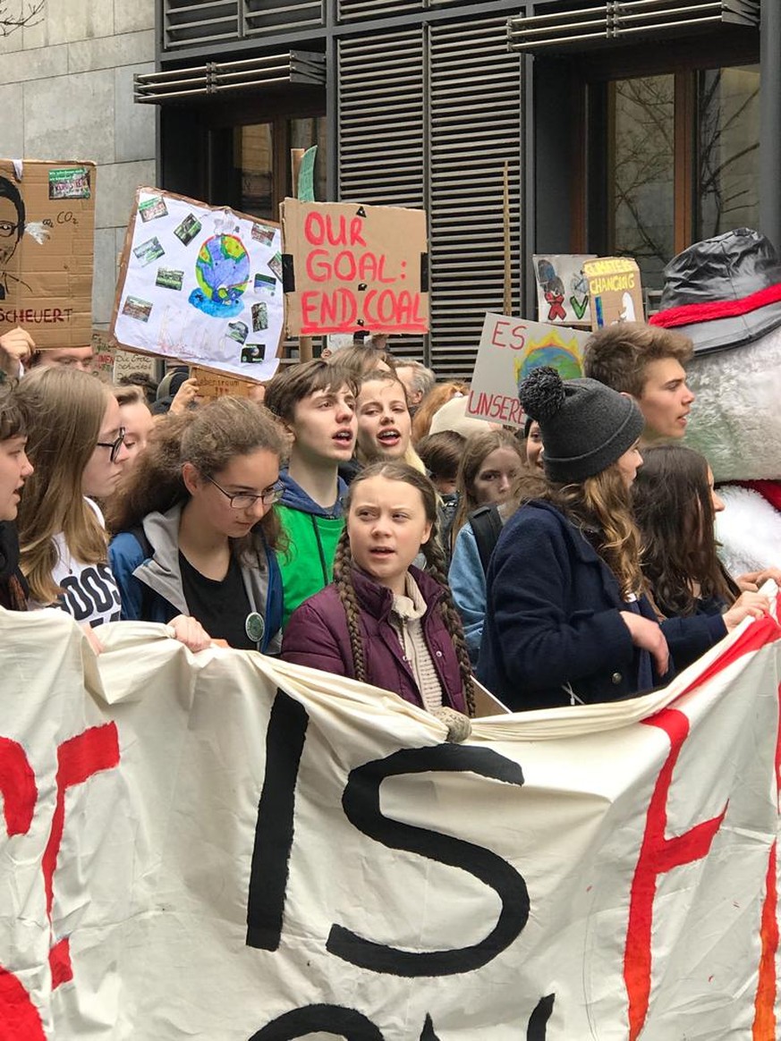 Greta Thunberg bei der #FridaysForFuture-Demo in Berlin.