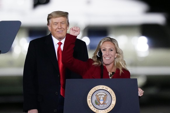 Der damalige Präsident Donald Trump befürwortete Marjorie Taylor Greenes Kandidatur.