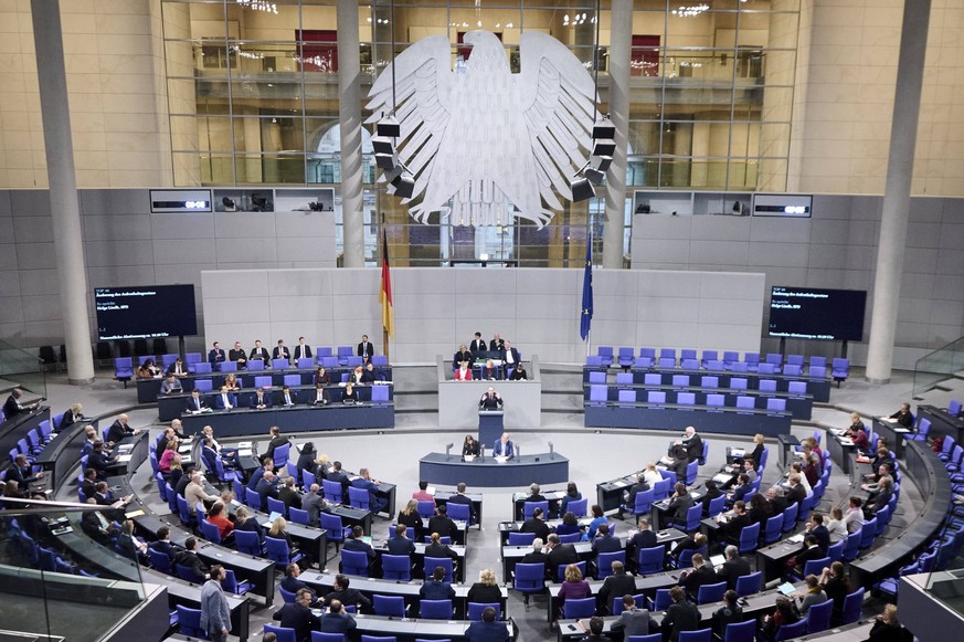 Berlin, Plenarsitzung im Bundestag Der Plenarsaal w