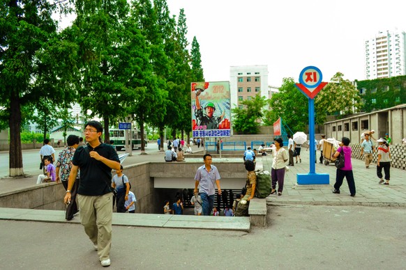 Pyongyang Metro Yonggwang station nearly Pyongyang railway station