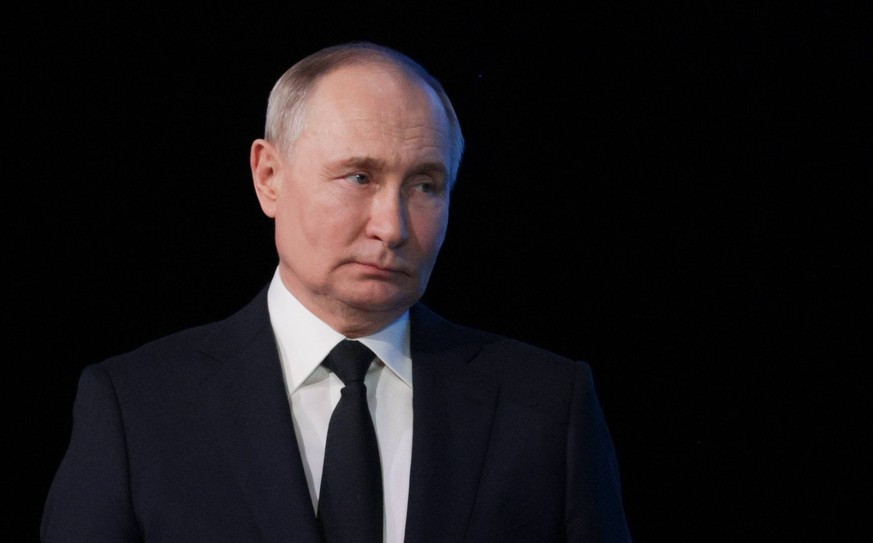 Russia Putin BAM Construction Launch Anniversary 8667787 23.04.2024 Russian President Vladimir Putin attends an event marking the 50th anniversary of the launch of the Baikal-Amur Mainline BAM constru ...