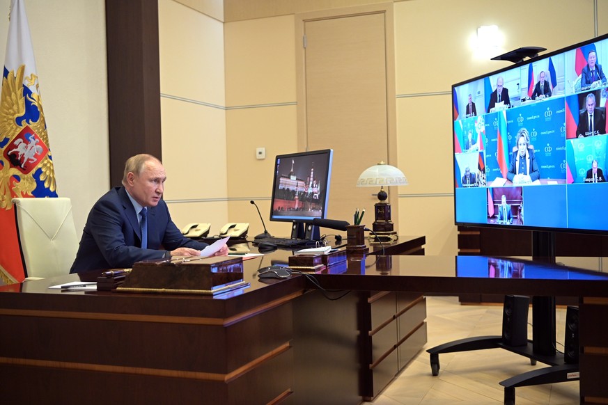 28.01.2022, Russland, Moskau: Wladimir Putin, Pr