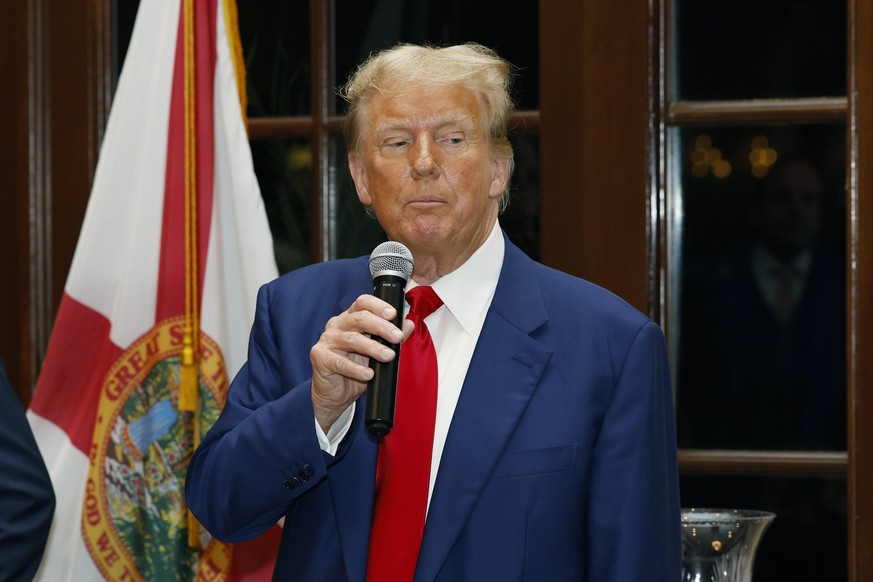 Republican presidential candidate former President Donald Trump speaks during the Club Golf Awards at Trump International Golf Course in West Palm Beach, Fla., Sunday, March 24, 2024. (AP Photo/Terry  ...