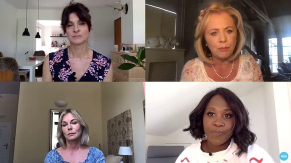 Mit Marlene Lufen (oben links), Saskia Valencia (unten links) und Marijke Amado (o.r.) sprach Motsi Mabuse über Rassismus.