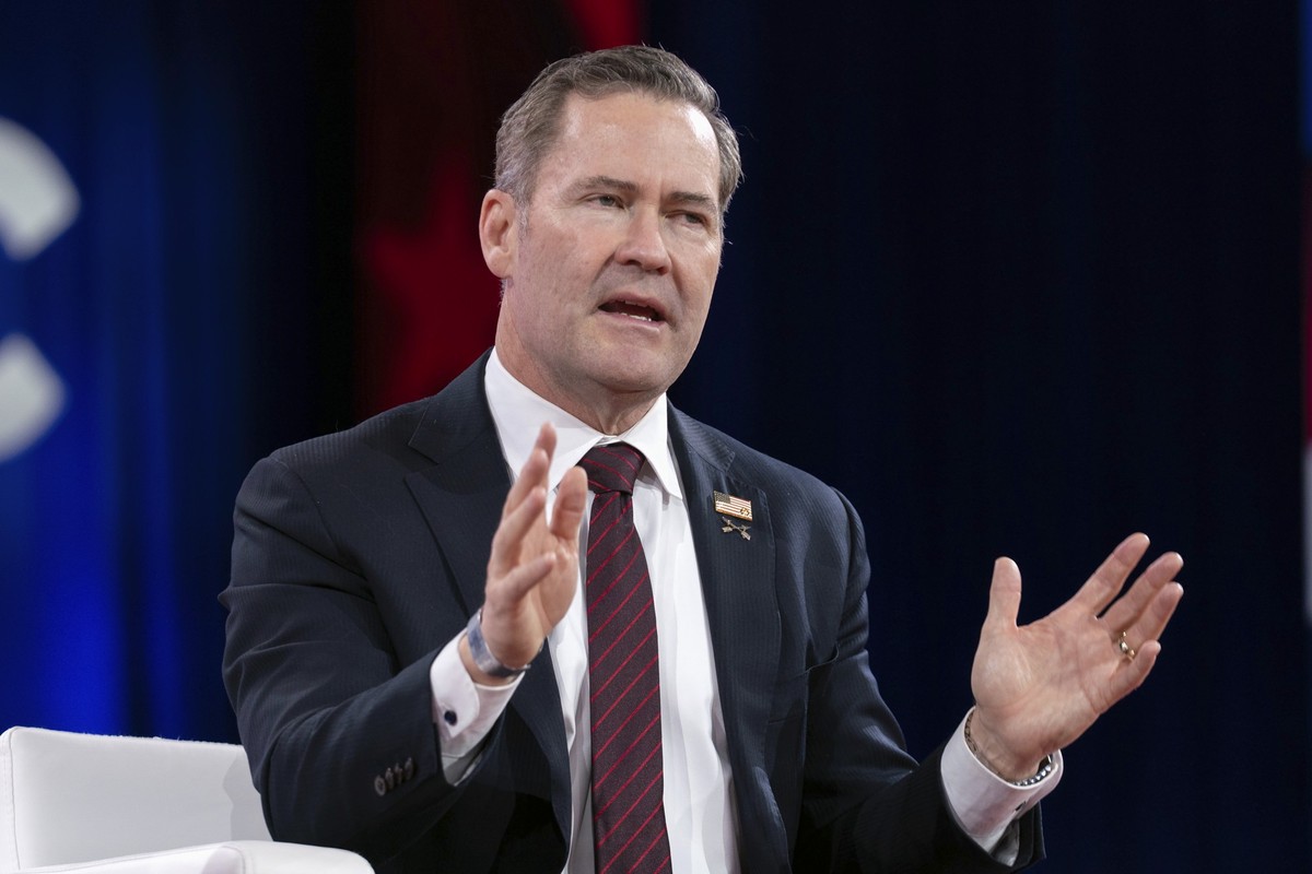 White House national security adviser Mike Waltz speaks at the Conservative Political Action Conference, CPAC, at the Gaylord National Resort &amp; Convention Center, Friday, Feb. 21, 2025, in Oxon Hi ...