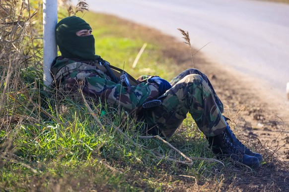 RUSSIA, VOLGOGRAD REGION - NOVEMBER 10, 2022: A mobilised serviceman is seen during a training at a training ground of Russia s Southern Military District. Servicemen practice operating military hardw ...