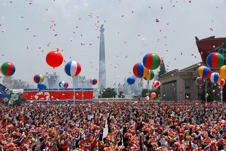 News Themen der Woche KW25 News Bilder des Tages NORTH KOREA, PYONGYANG - JUNE 19, 2024: An official ceremony takes place in Kim Il-sung Square to welcome Russia s President Vladimir Putin on a state  ...