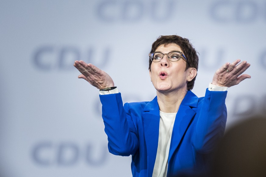 Annegret Kramp-Karrenbauer, Bundesministerin der Verteidigung und Parteivorsitzende der CDU, aufgenommen im Rahmen des 32. Bundesparteitages der CDU in Leipzig, 22.11.2019. Leipzig Deutschland *** Ann ...