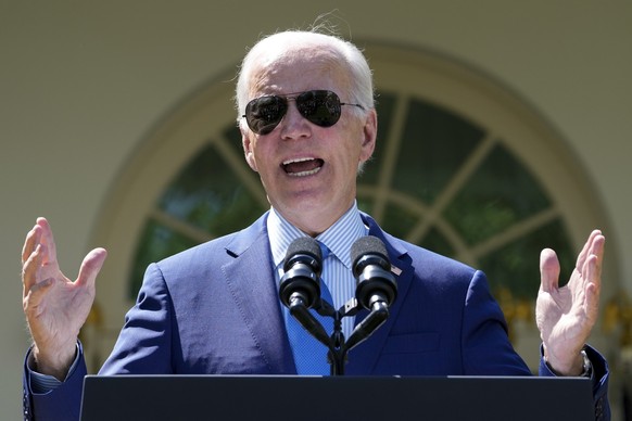 President Joe Biden speaks before signing an executive order that would create the White House Office of Environmental Justice in the Rose Garden of the White House in Washington, Friday, April 21, 20 ...