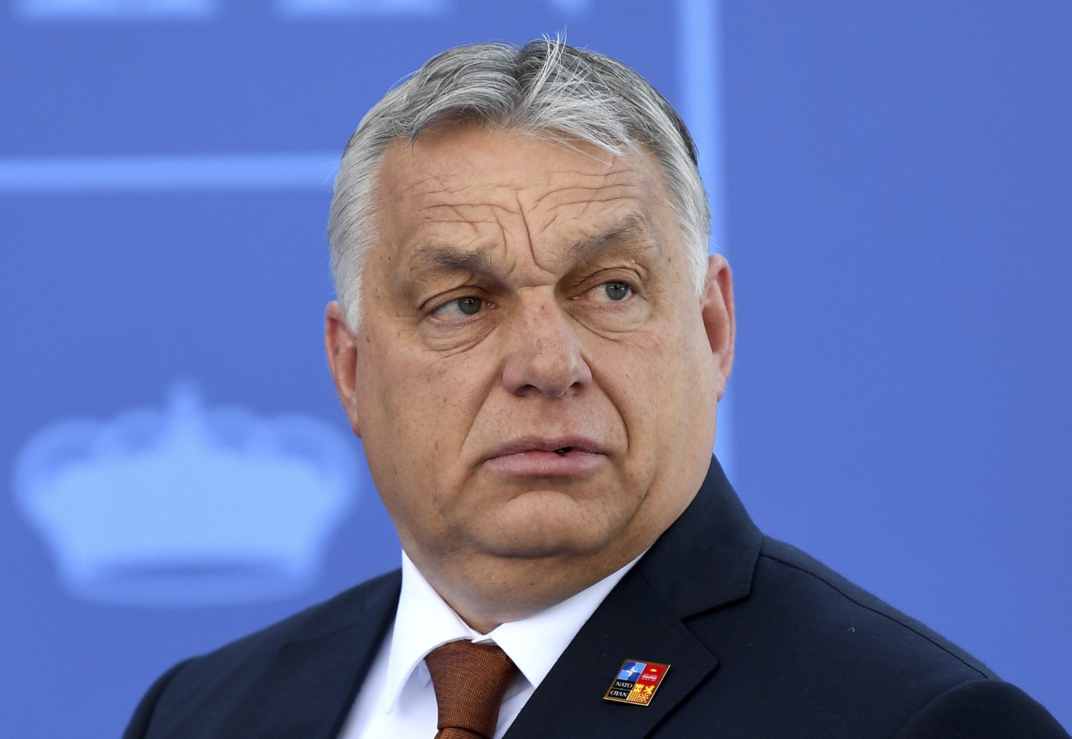 Hungary President Viktor Orban arrives at the NATO Heads of State summit in Madrid, Thursday, June 30, 2022. North Atlantic Treaty Organization heads of state are meeting for the final day of a NATO s ...