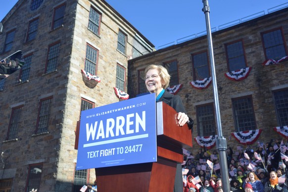 February 9, 2019 - Lawrence, Massachuetts, U.S - ELIZABETH WARREN announces her decision to run for president of the United States in the 2020 election in the historic mill city of Lawrence, Massachus ...