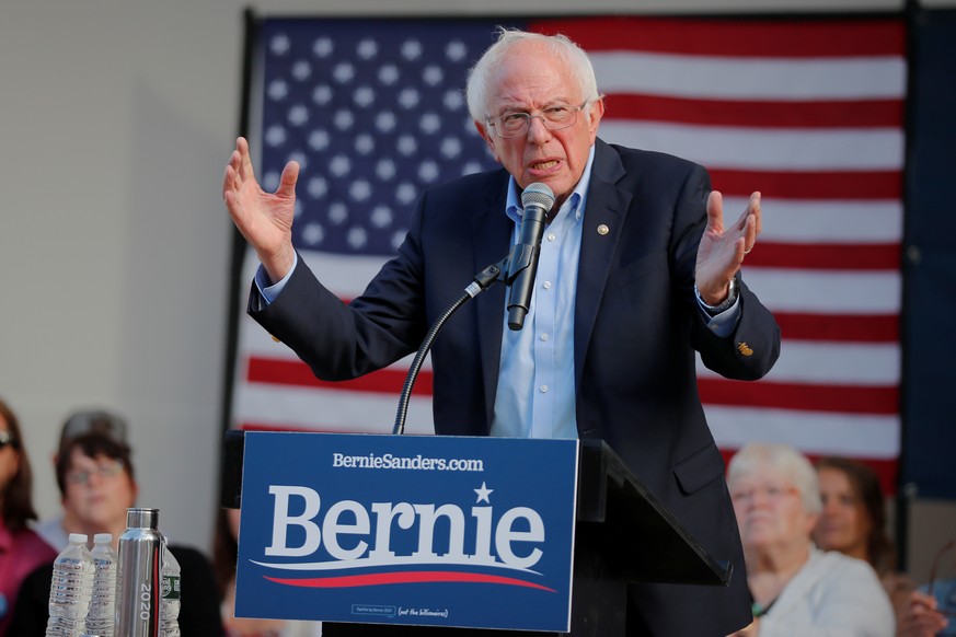 Democratic 2020 U.S. presidential candidate and U.S. Senator Bernie Sanders (I-VT) speaks at a campaign rally in Dover, New Hampshire, U.S. September 1, 2019. REUTERS/Brian Snyder