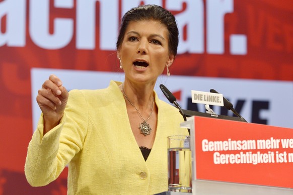 Parteitag der Partei DIE LINKE in Leipzig 2018 (10.06.2018) Sarah Wagenknecht (Franktionsvorsitzende DIE LINKE) bei ihrer Rede auf dem Parteitag. Leipzig Sachsen Deutschland *** Party Conference of DI ...