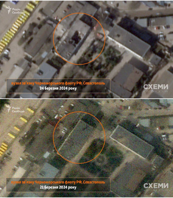Satellitenbilder zeigen das Ausmaß vom Angriff der Ukraine auf der Krim.