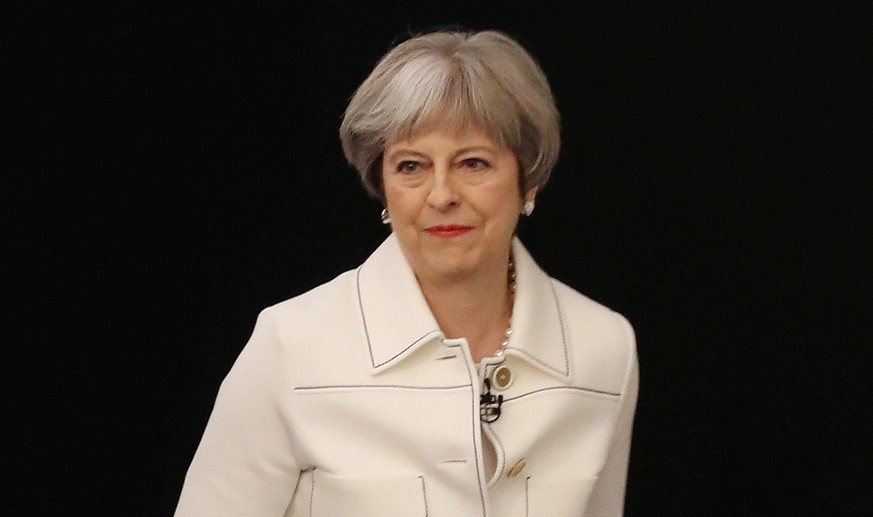 LONDON, ENGLAND - MARCH 17: Britain&#039;s Prime Minister, Theresa May arrives to give a speech at the Conservative Party&#039;s Spring Forum in central London on March 17, 2018 in London, England. Th ...