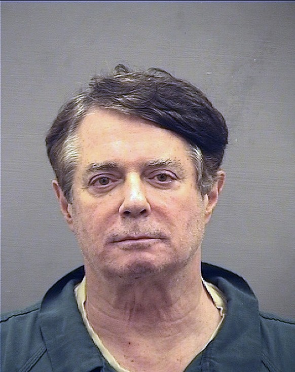 This Thursday, July 12, 2018 photo provided by the Alexandria, Va., Detention Center shows Paul Manafort, who was booked into the William G. Truesdale Adult Detention Center. On Tuesday, Aug. 21, 2018 ...