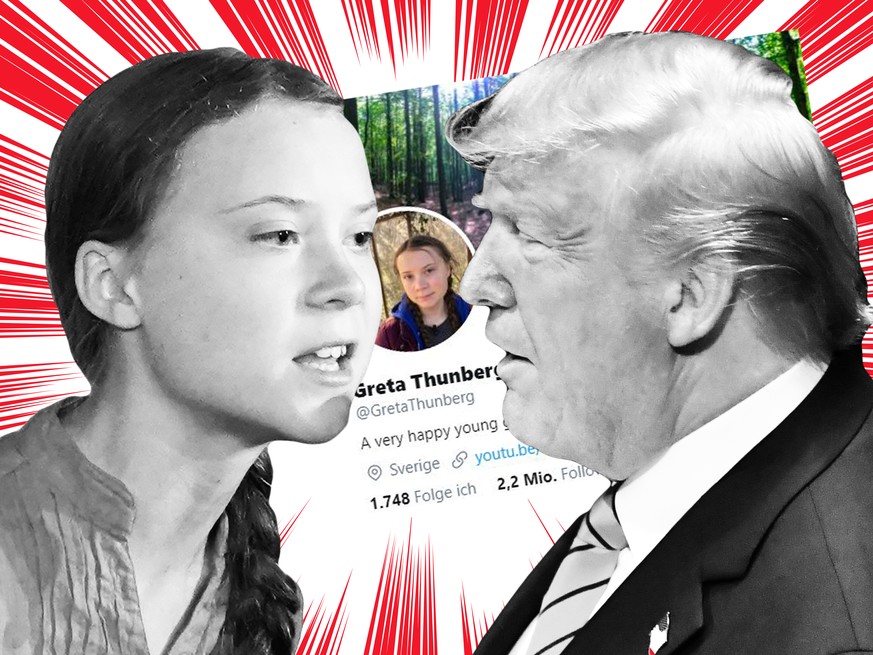 Greta vs. Donald: die nächste Runde. 