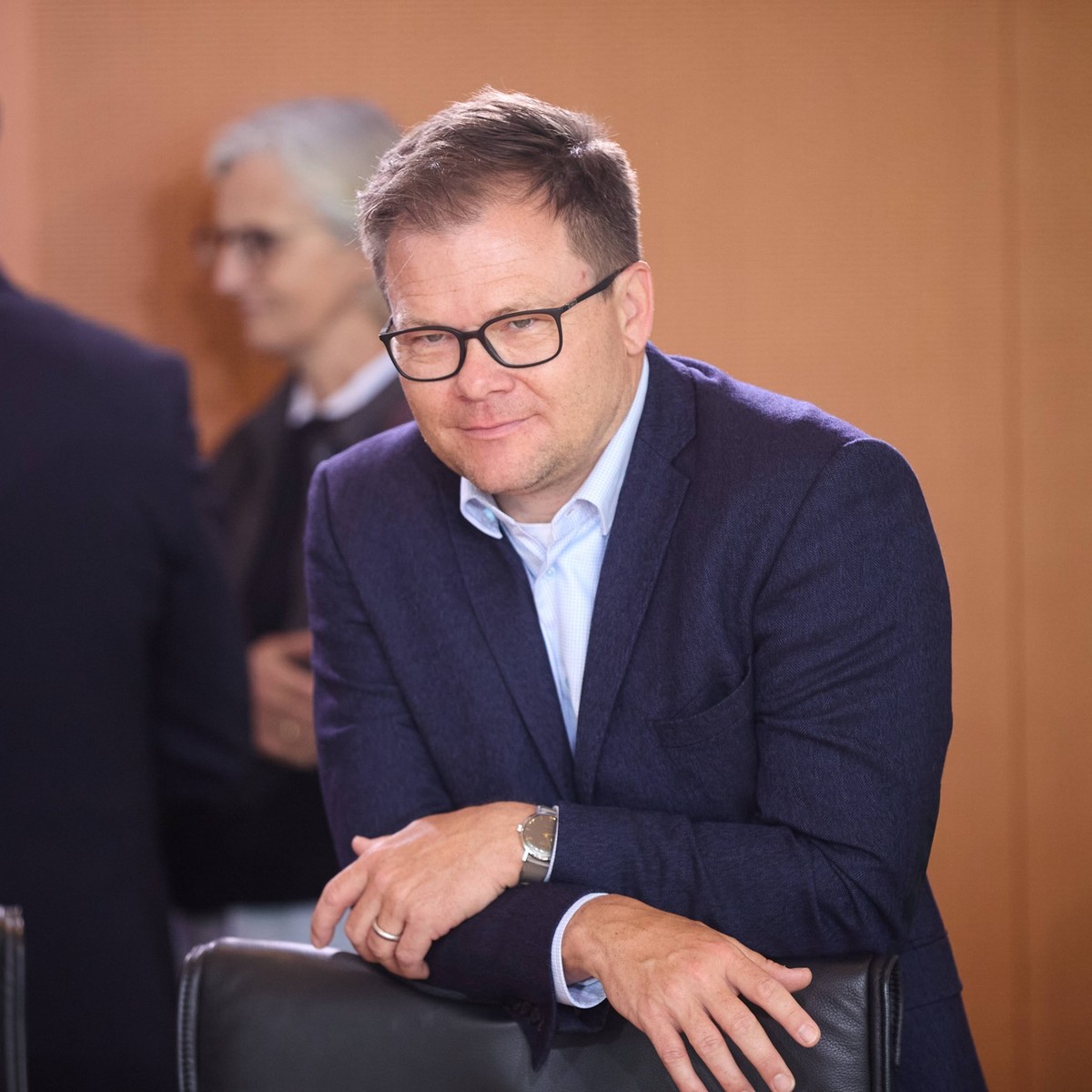 Berlin, Deutschland, 17.04.2024: Bundeskanzleramt: Kabinettssitzung: Ostbeauftragter Carsten Schneider, SPD *** Berlin, Germany, 17 04 2024 Federal Chancellery Cabinet meeting Commissioner for Eastern ...