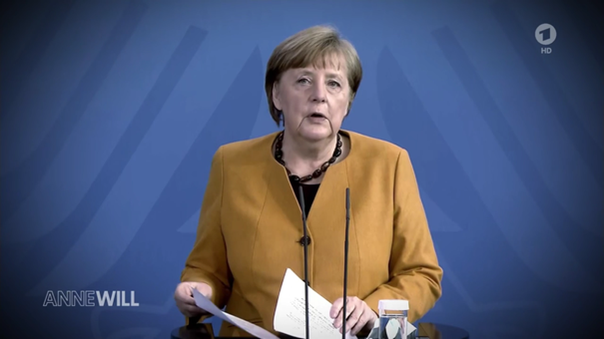 Bundeskanzlerin Merkel bei ihrer öffentlichen Entschuldigung.