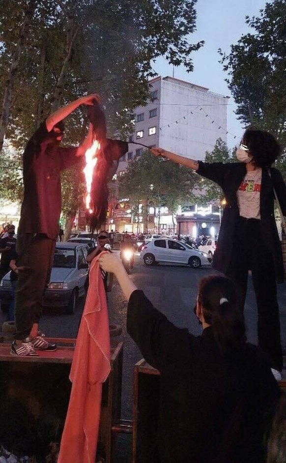 Sep 28, 2022 - Iran, Iran, Iran - This photo shows that Iranian women are on the front line of the protests and are fighting against the agents of repression. Mahsa Amini, a 22-year-old Iranian woman, ...