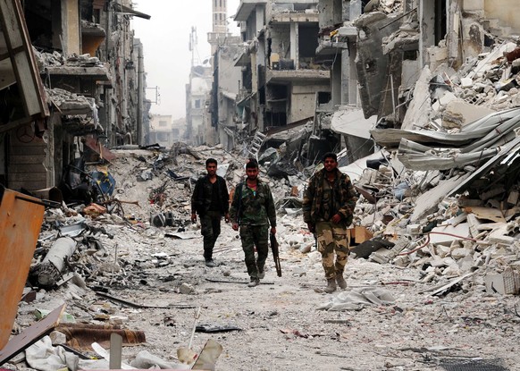 Syrische Soldaten in Damaskus