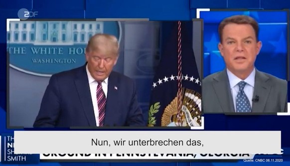 Sternstunde des Fernsehens: Der TV-Sender CNBS blendete sich aus einer Rede Donald Trumps aus, "weil es unwahr ist, was der Präsident der Vereinigten Staaten sagt".