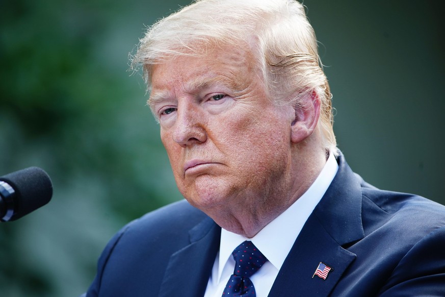 US President Donald J. Trump and Polish President Andrzej Duda (not pictured) hold a joint press conference in the Rose Garden of the White House in Washington, DC, USA, 24 June 2020. Duda, a conserva ...