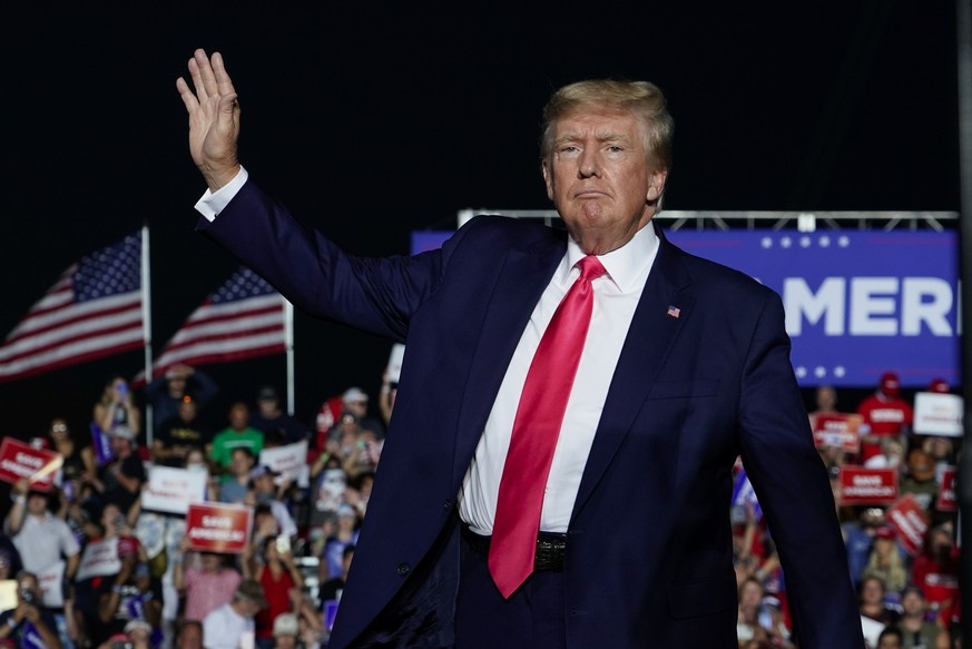 FILE - Former President Donald Trump arrives at a rally, Aug. 5, 2022, in Waukesha, Wis. Trump backed lots of Republicans who won primaries this year. Now comes the harder part, helping them win in No ...