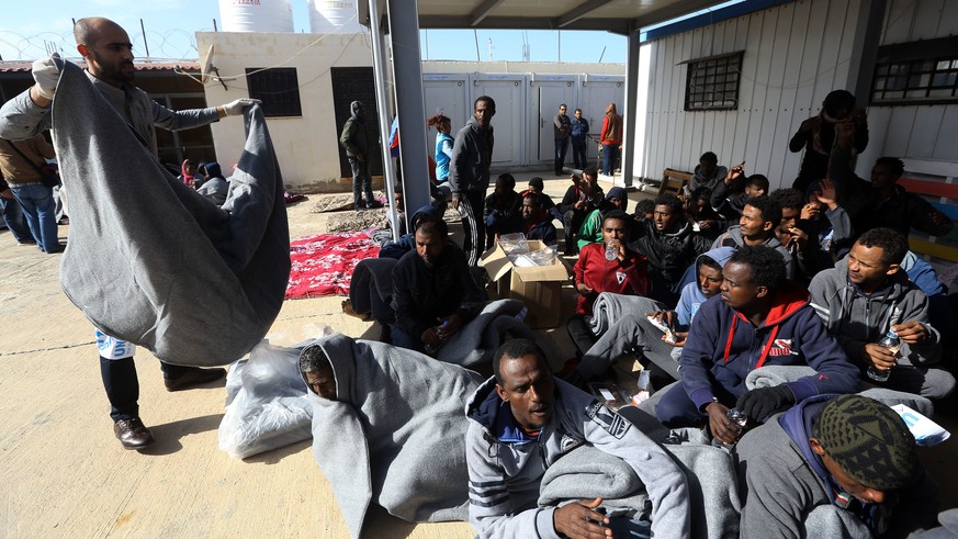 Flüchtlinge in Libyen.
