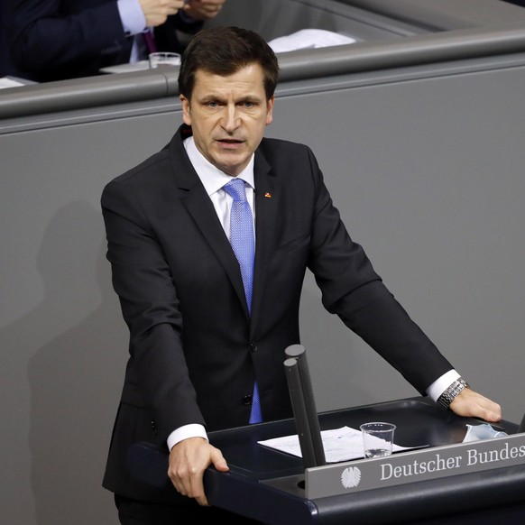 André Berghegger in der 204. Sitzung des Deutschen Bundestages im Reichstagsgebäude. Berlin, 14.01.2021