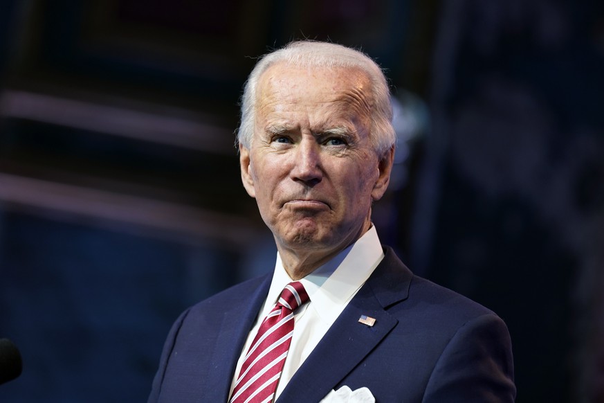 ARCHIV - 16.11.2020, USA, Wilmington: Joe Biden, Gew