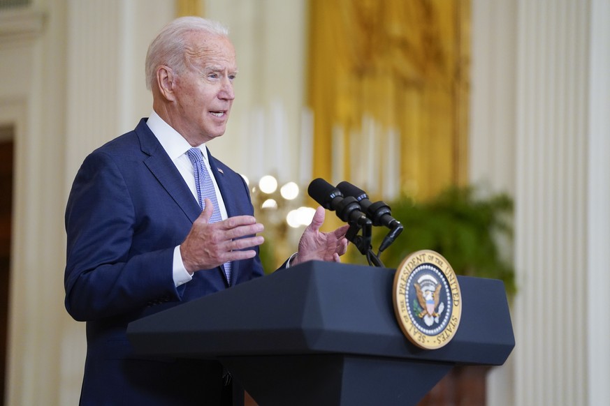 12.08.2021, USA, Washington: Joe Biden, Pr