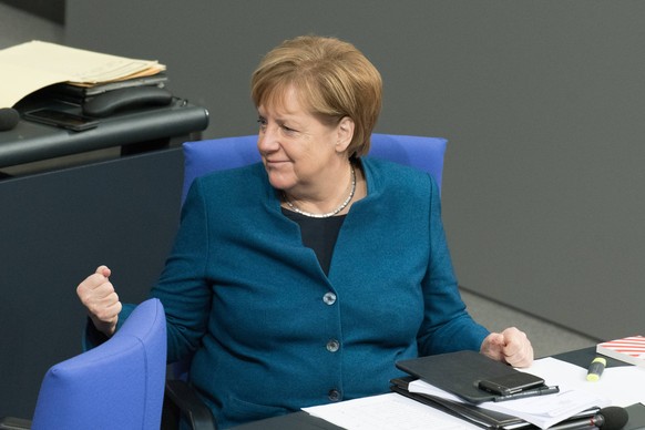 News Themen der Woche KW47 News Bilder des Tages Berlin Deutscher Bundestag - Debatte, 21.11.18 Angela Merkel , Bundestag, Debatte - Haushalt, 21.11.2018, *** Berlin German Bundestag debate 21 11 18 A ...