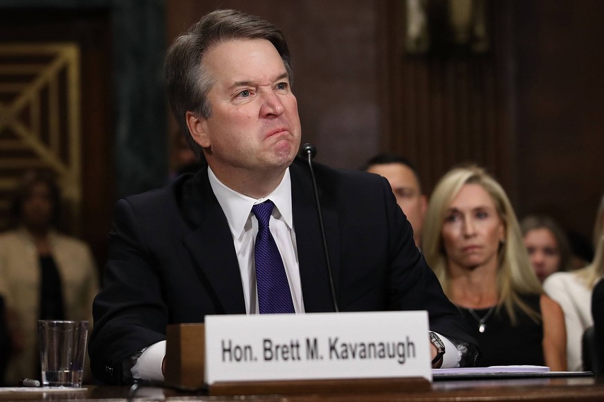 September 27, 2018 - Washington, District of Columbia, U.S. - Judge Judge Brett Kavanaugh testifies to the Senate Judiciary Committee during his Supreme Court confirmation hearing in the Dirksen Senat ...