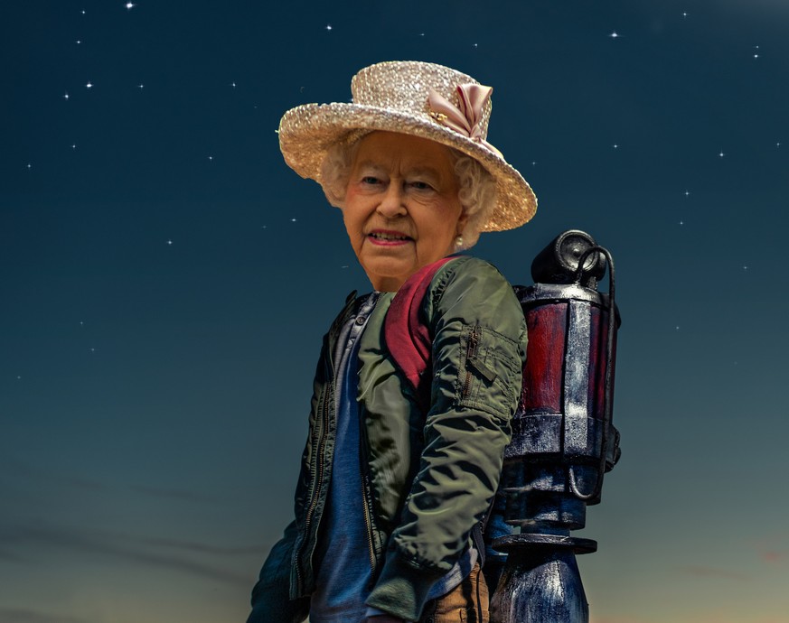 Boy with a backpack at night